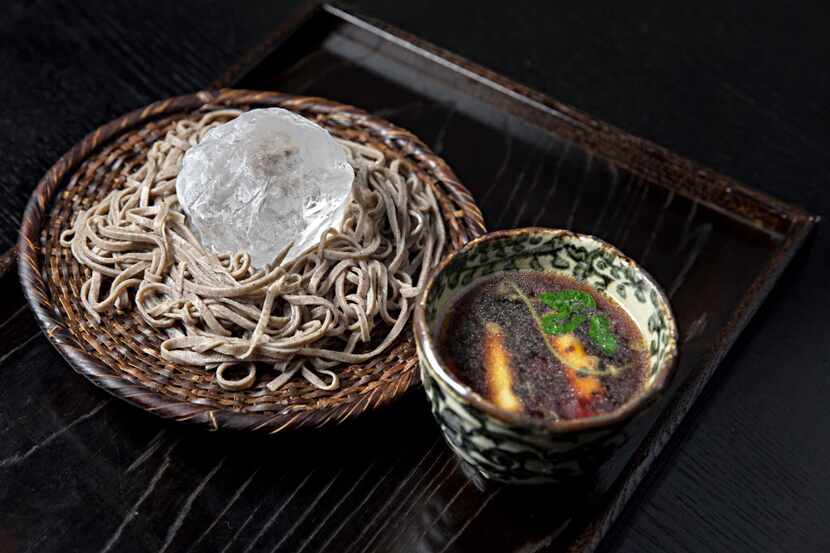 Cold country soba with duck broth at Tei-An