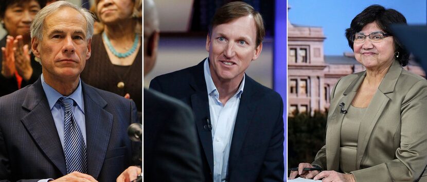 Republican incumbent Greg Abbott (left) had $43.3 million in cash for his gubernatorial...