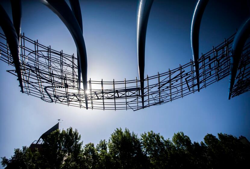 
"Blueprints," a large outdoor sculpture designed by Texas-born artist Mel Chin in...