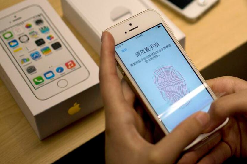
Fingerprint scanner  technology is built into the Apple iPhone 5S. 
