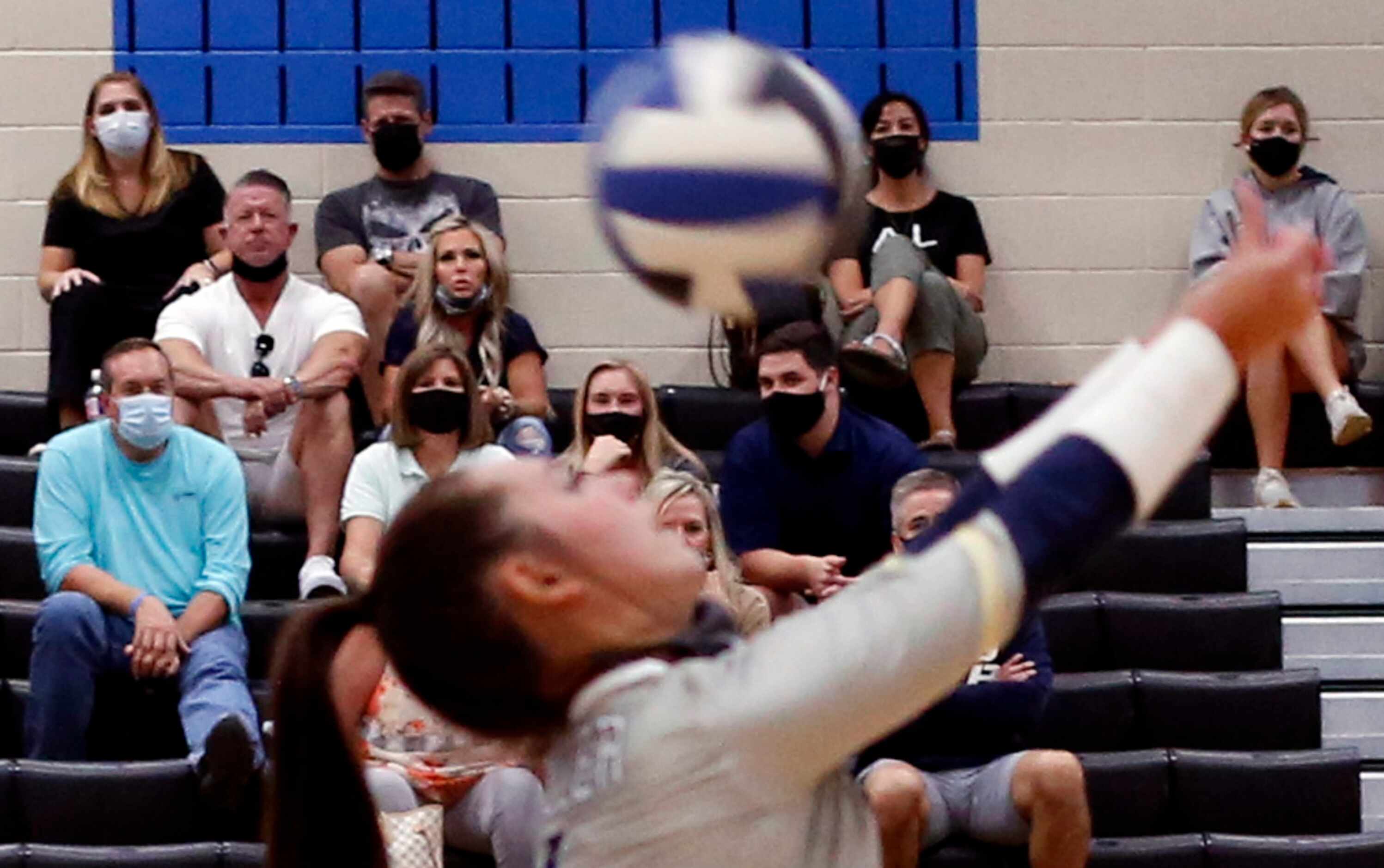 Keller fans watch intently as Keller's Sydney Gholson (4) makes a return during the opening...