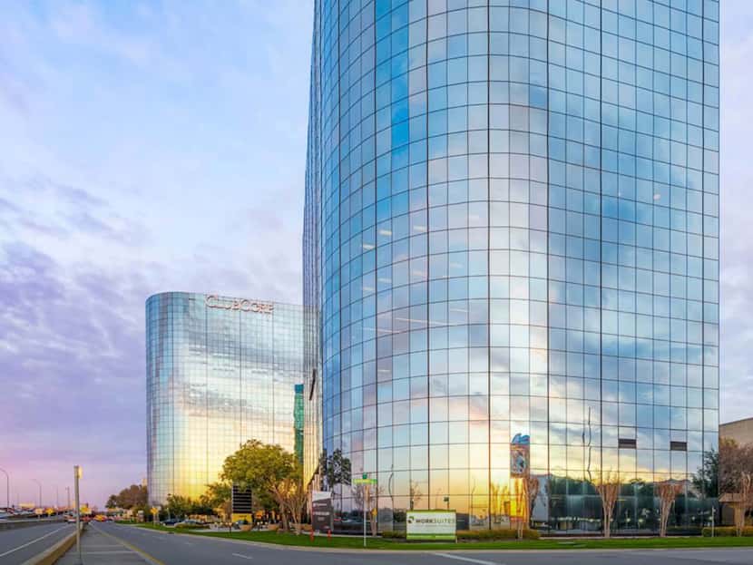 The two Element office towers on LBJ Freeway in North Dallas are owned by Stanton Road Capital.