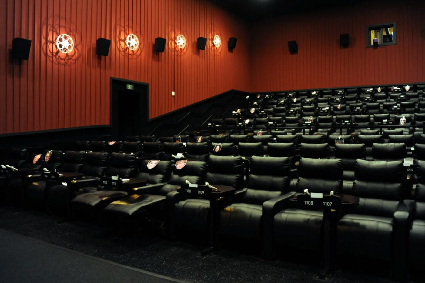 The larger theaters seat 153 guests at Alamo Drafthouse Cinema Dallas.