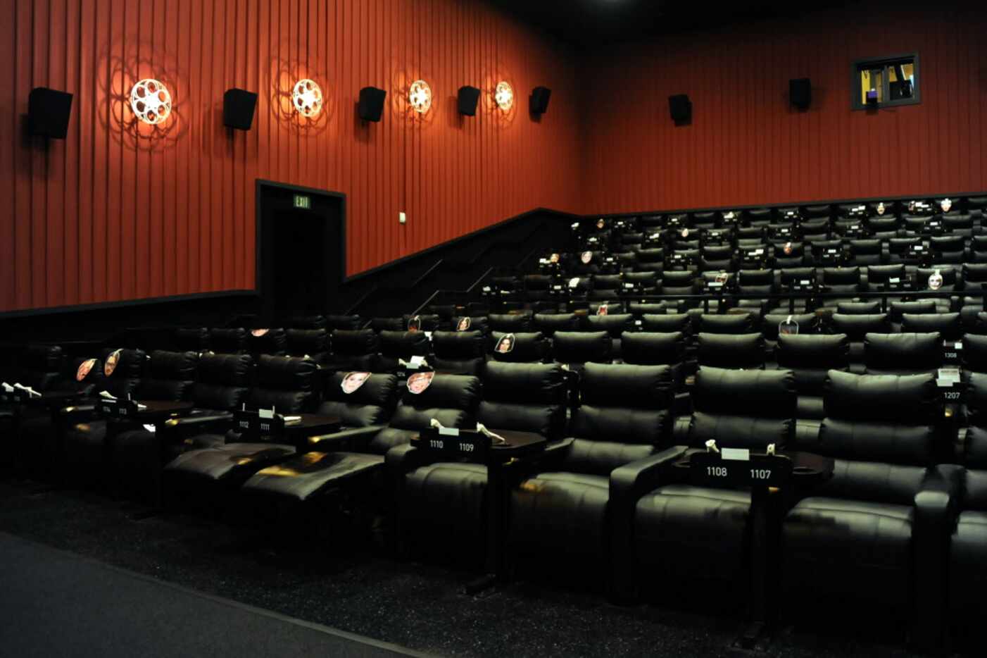 The larger theaters seat 153 guests at Alamo Drafthouse Cinema Dallas.