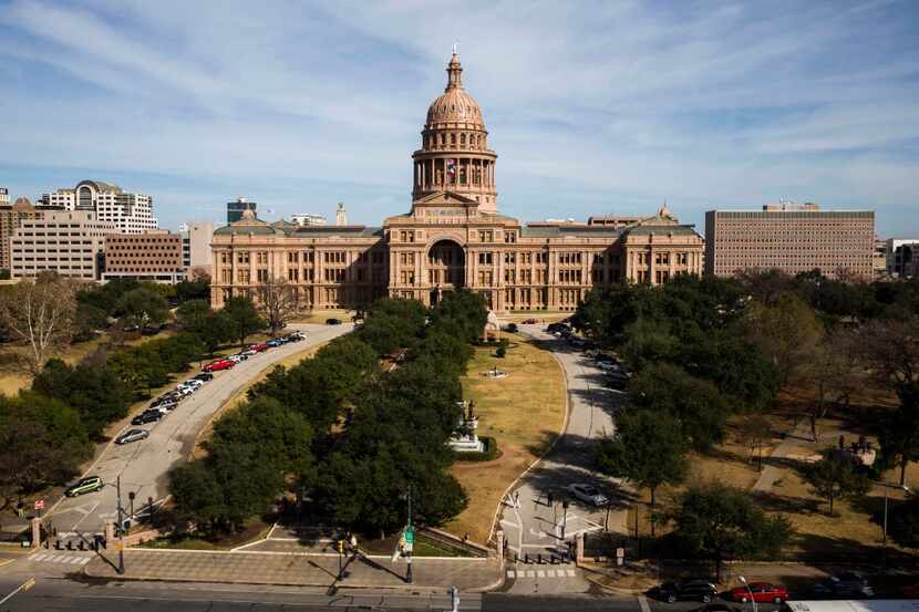 The Texas State Capitol building on the first day of the 85th Texas Legislative Session on...
