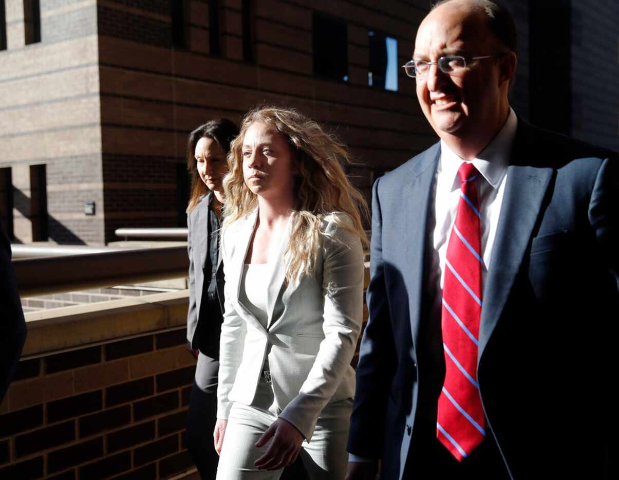 Former Dallas police Officer Amber Guyger leaves the Frank Crowley Courts Building in...