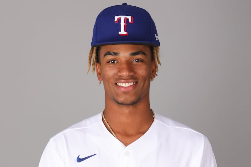 3/9/2020 — Ronny Henriquez of the Texas Rangers poses for a photo on March 9, 2020.