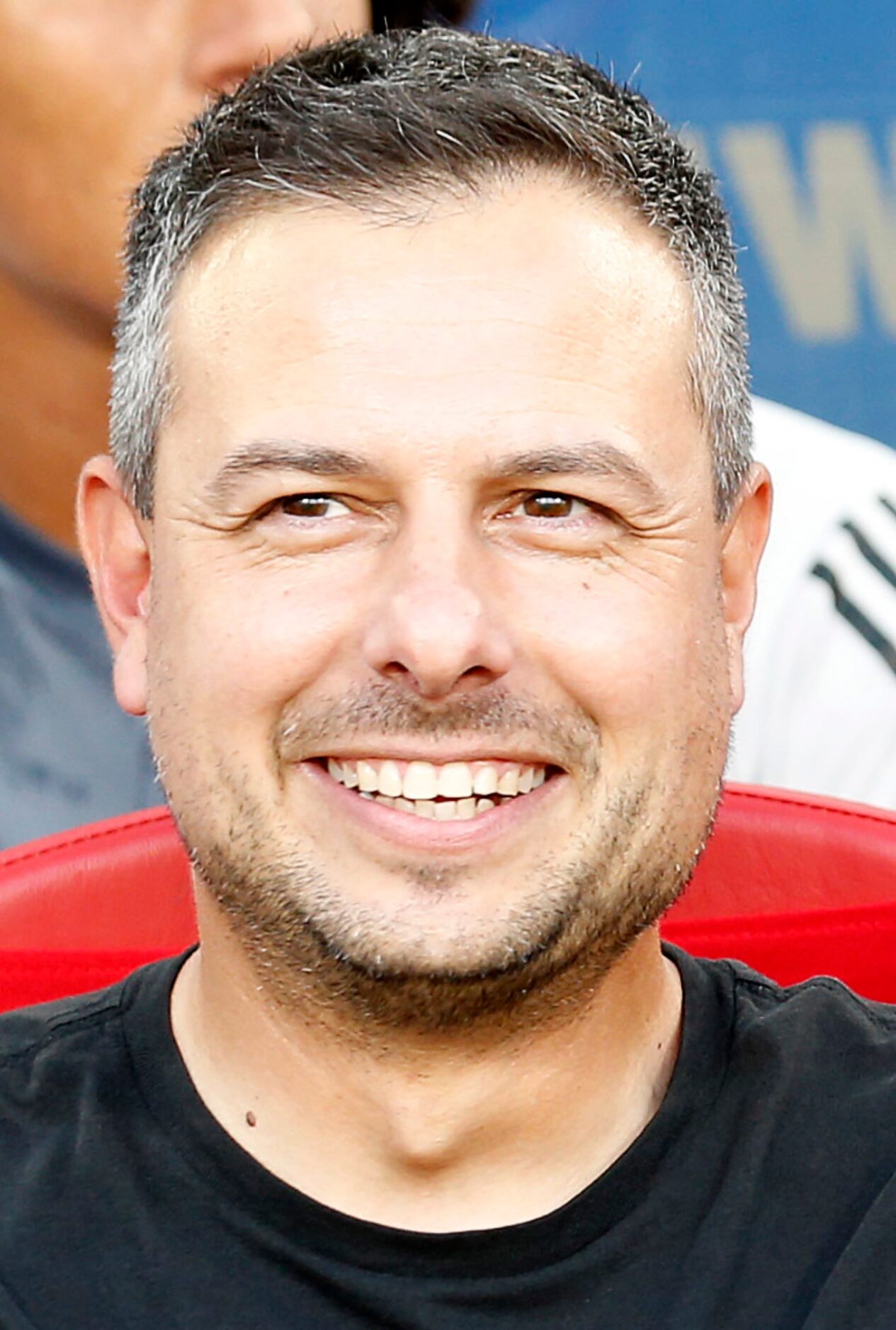 FC Dallas head coach Nico Estévez smalls before a Leagues Cup Group Stage game against the...