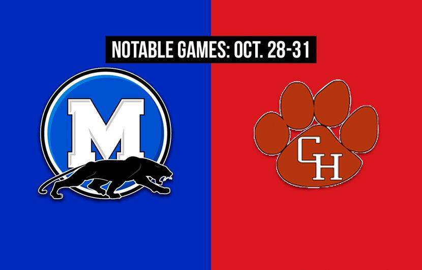 Notable games for the week of Oct. 28-31 of the 2020 season: Midlothian vs. Colleyville...