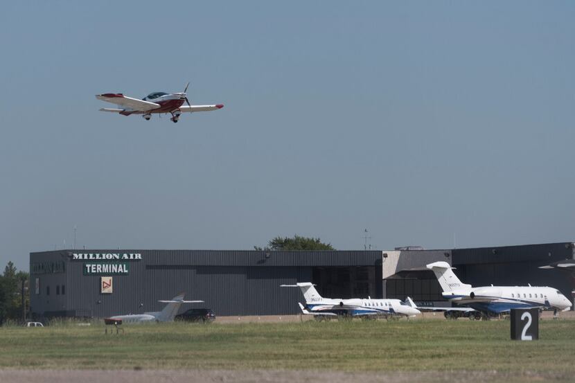 A small plane takes off from the Addison Airport on Monday, Sept. 19, 2016. The Addison City...
