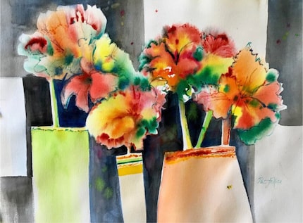 A painting by a member of the Society of Watercolor Artists. 