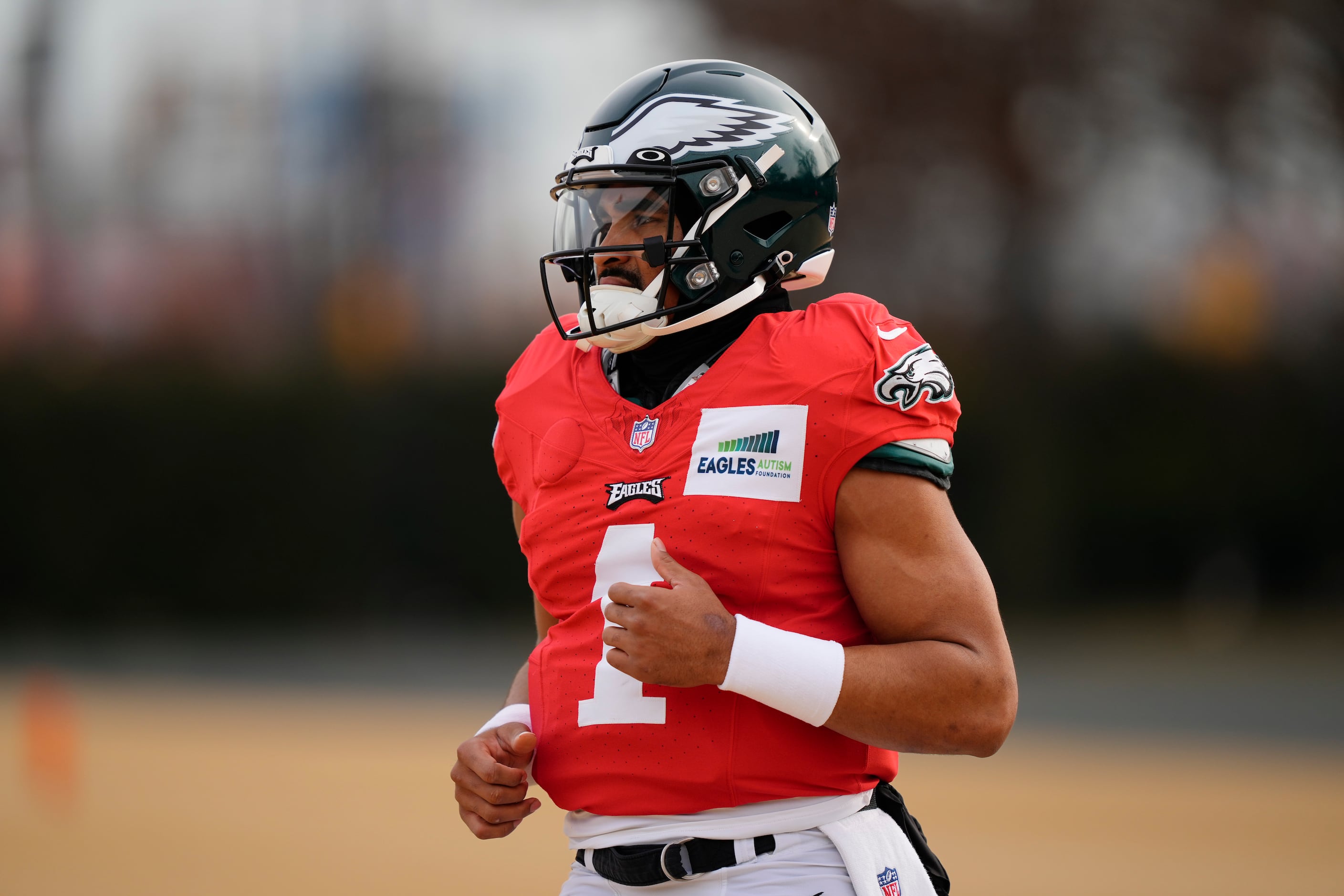 Jalen Hurts audibles on Philadelphia Eagles' jersey number