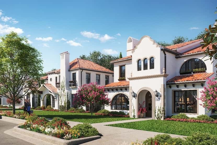 A rendering of the multimillion-dollar homes being built at the Lakeside community in Flower...