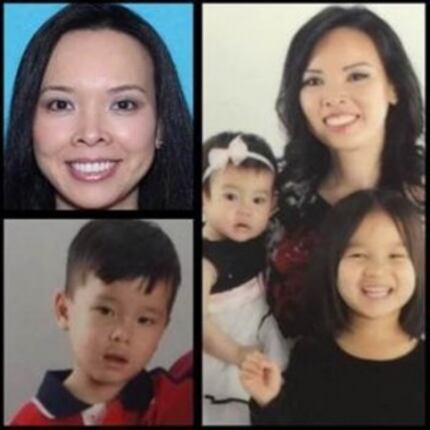  Christine Thi Woo and her three children who were last seen Monday.