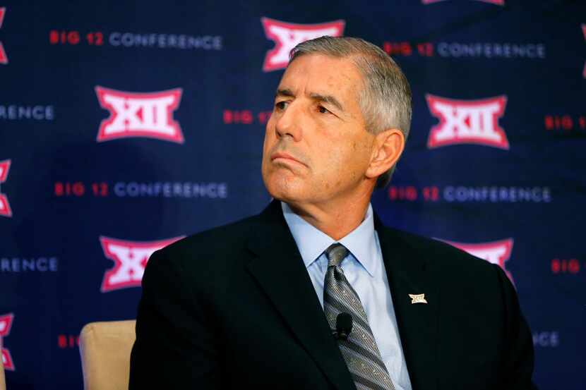 Big 12 Conference  Commissioner Bob Bowlsby listens to the topic of "Campus Violence --...