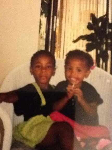 Kishima Smith (left) with her sister Kishana Jeffers during their childhood.