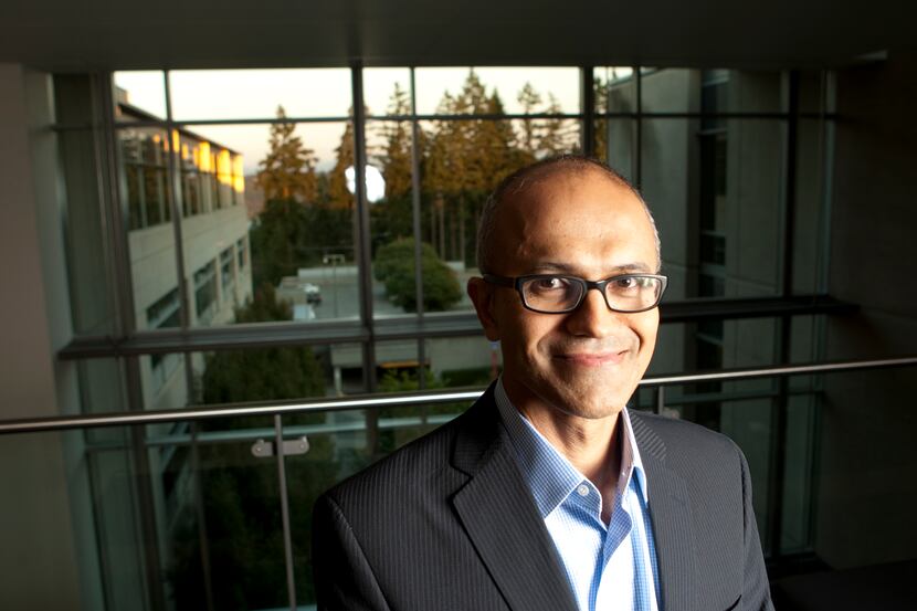 FILE -- Satya Nadella, the head of corporate software and cloud computing at Microsoft, in...