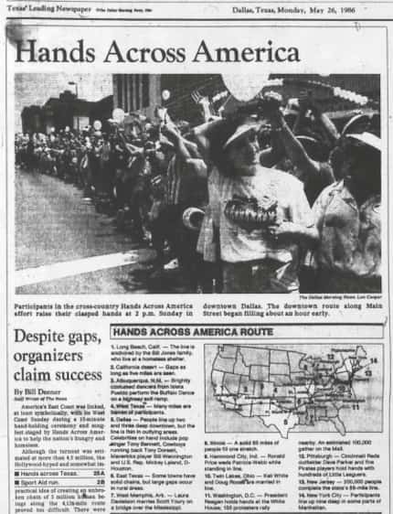 The Dallas Morning News as it appeared May 26, 1986.