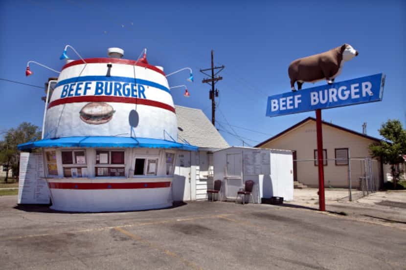 The Beef Burger Barrel hamburger stand is located  at 3102 Plains Blvd. Amarillo, TX 79102 ...