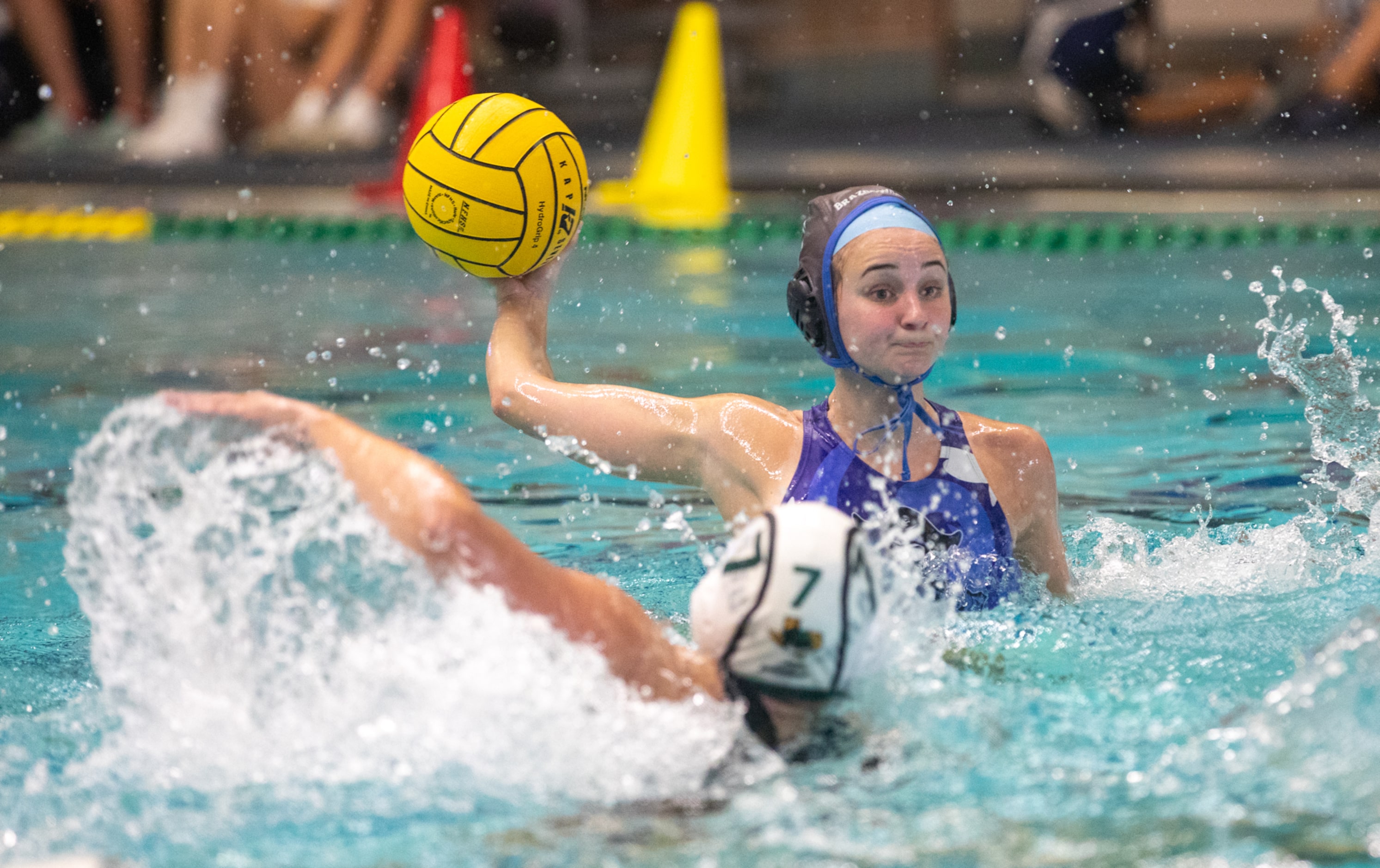 Clute Brazoswood defender Hope Kadlecik lines up a shot as Southlake Carroll utility Sydney...