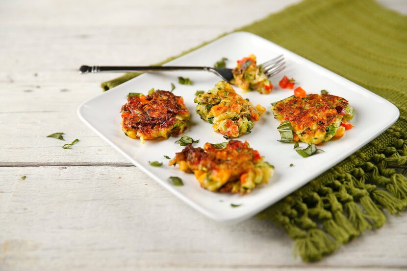 Zucchini Corn Basil Fritters