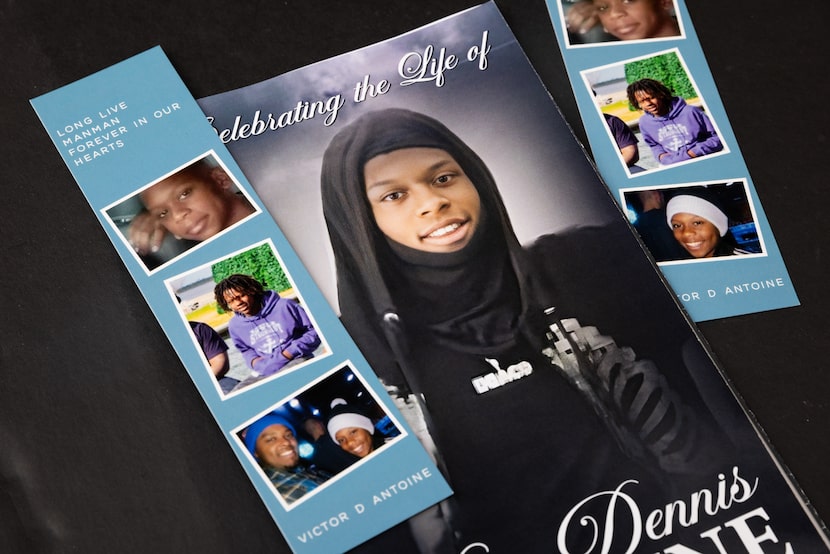 The funeral program for 18-year-old Victor Dennis Antoine. Antoine was shot and killed...