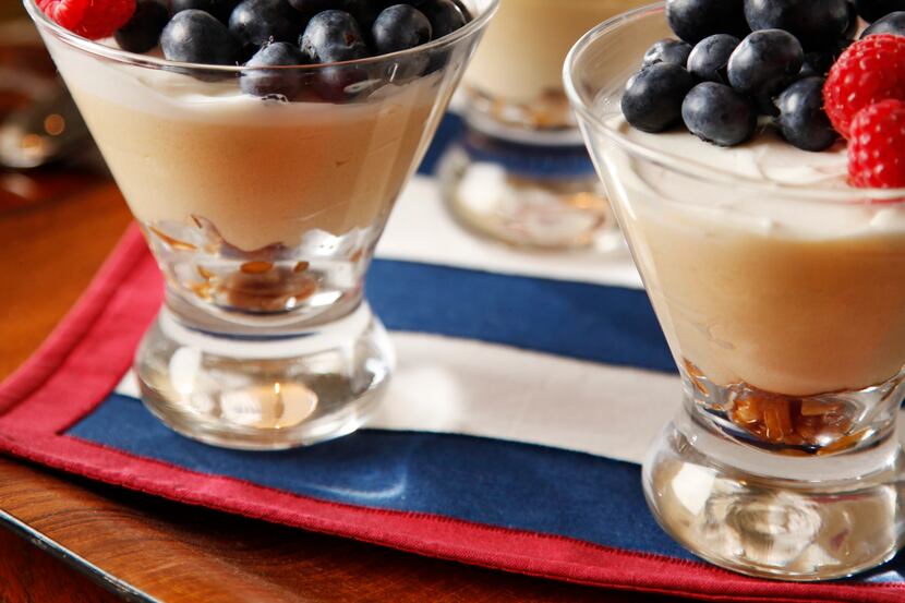 Caramel Cheesecakes with Fresh Berries