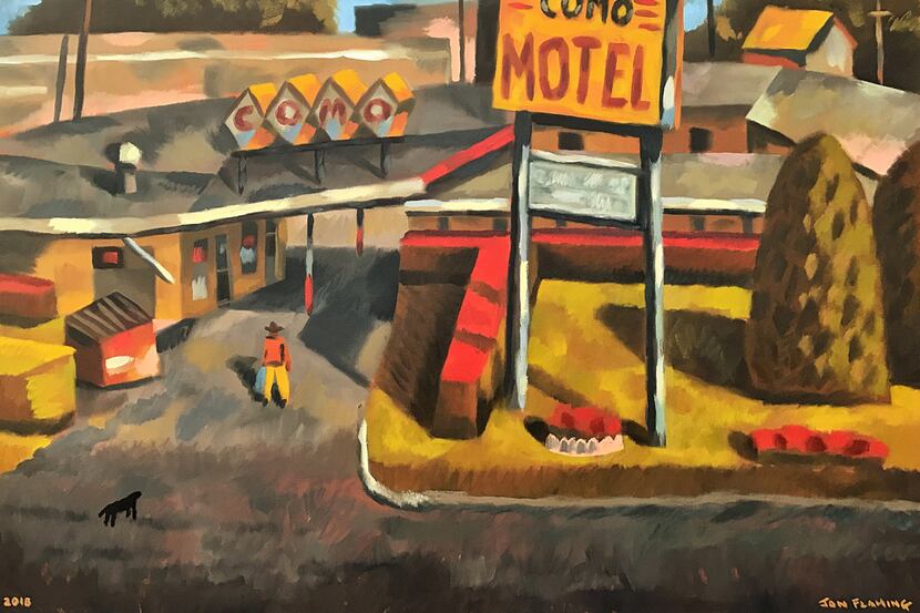 The Como Motel - Richardson, Texas, 48 x 60 inches, oil on canvas, 2018