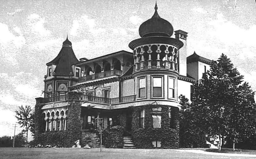 An archival image of the Dilley mansion, demolished to make way for the Maple Terrace...