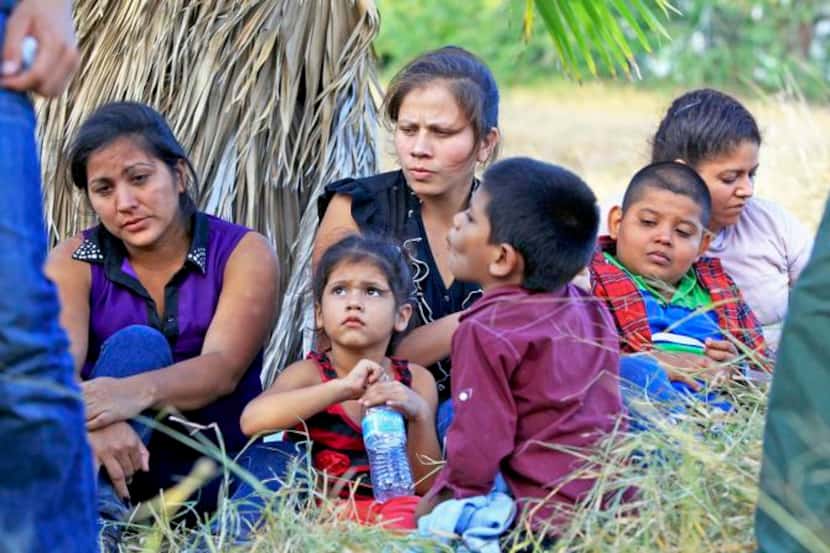 These migrants, women and children from Honduras and Guatemala who crossed the Rio Grande...