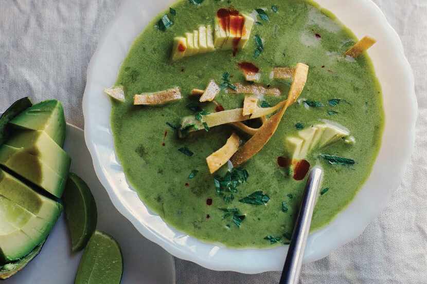 Leaf and Stem Green Tortilla Soup from 'The First Mess Cookbook'