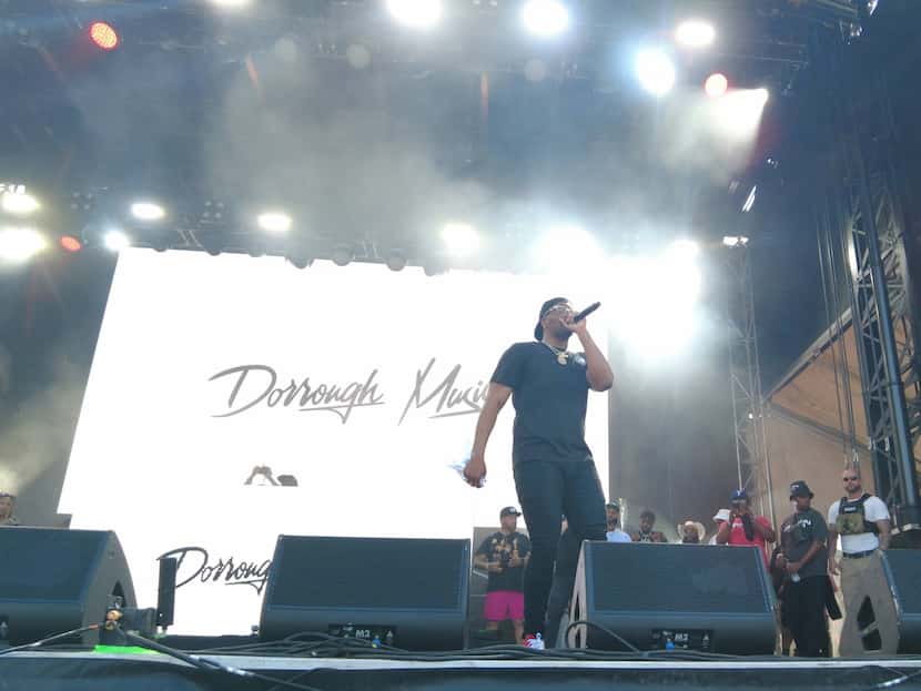 Rapper Dorrough performs at the first TwoGether Land hip-hop festival in Dallas.
