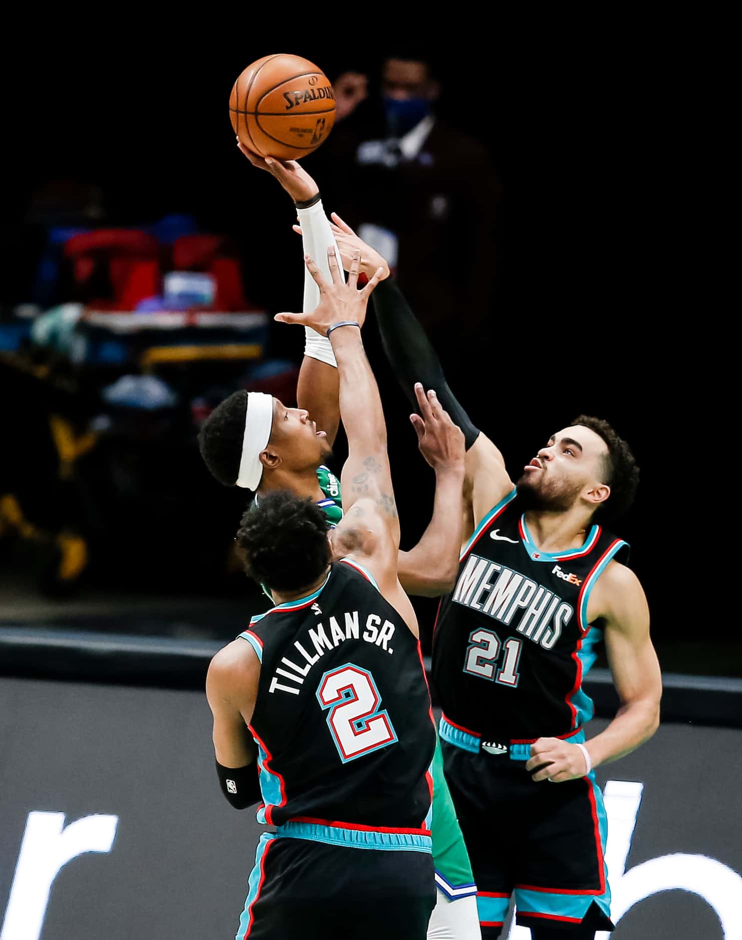 Dallas Mavericks guard Josh Richardson (0) attempts a shot as Memphis Grizzlies forward...