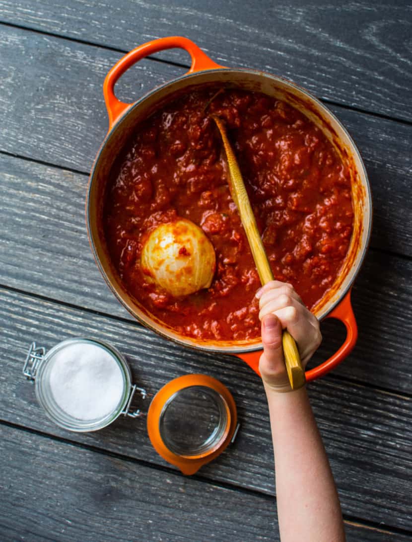 Basic Tomato Sauce is easy to cook with kids.