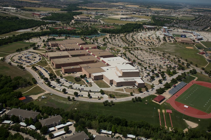 An aerial photo showed the Allen High School campus on May 20, 2014.