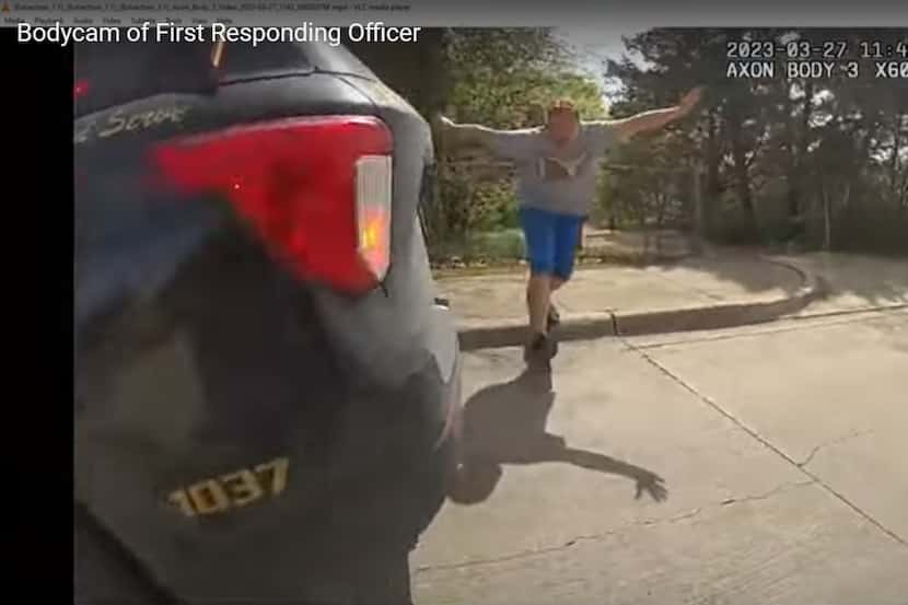 Body camera footage from a DeSoto police officer appears to show Michael Christopher Nunez,...