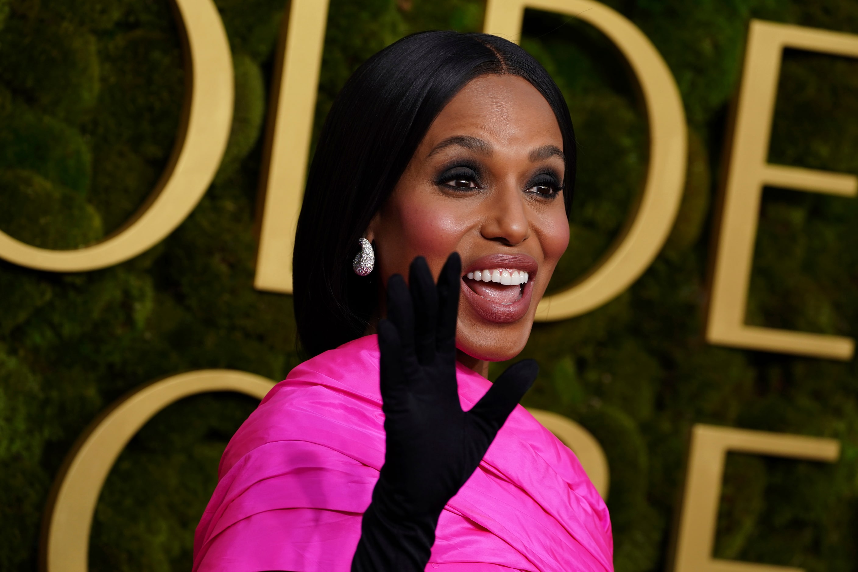 Kerry Washington arrives at the 82nd Golden Globes on Sunday, Jan. 5, 2025, at the Beverly...