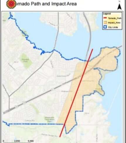  Open in new tab to enlarge for a better look at the path and impact of the tornado that...