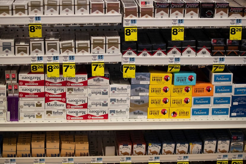 Cigarettes are displayed on store shelves May 7, 2019, in Beverly Hills, Calif. Beverly...