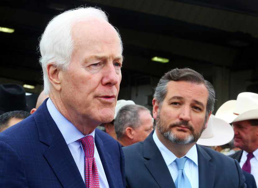 GOP Sens. John Cornyn (left) and Ted Cruz of Texas have helped expedite President Donald...