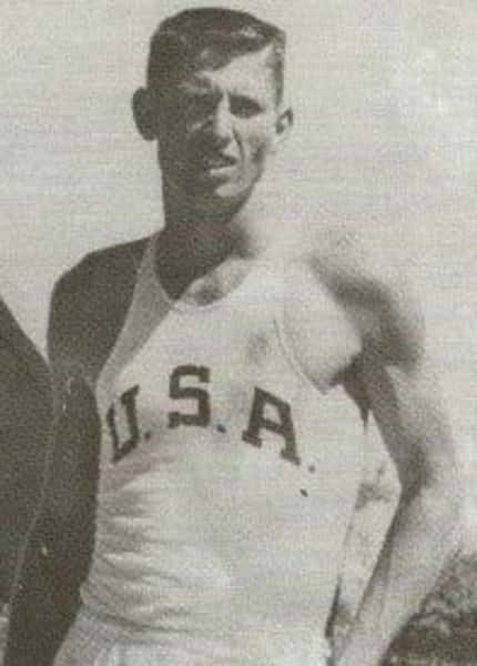 David Eugene "Dave" Clark in his 1960 Olympic uniform