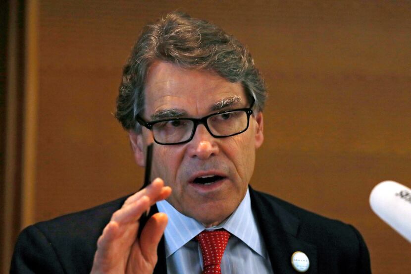 FILE - In this June 6, 2017, file photo, U.S. Energy Secretary Rick Perry speaks during the...