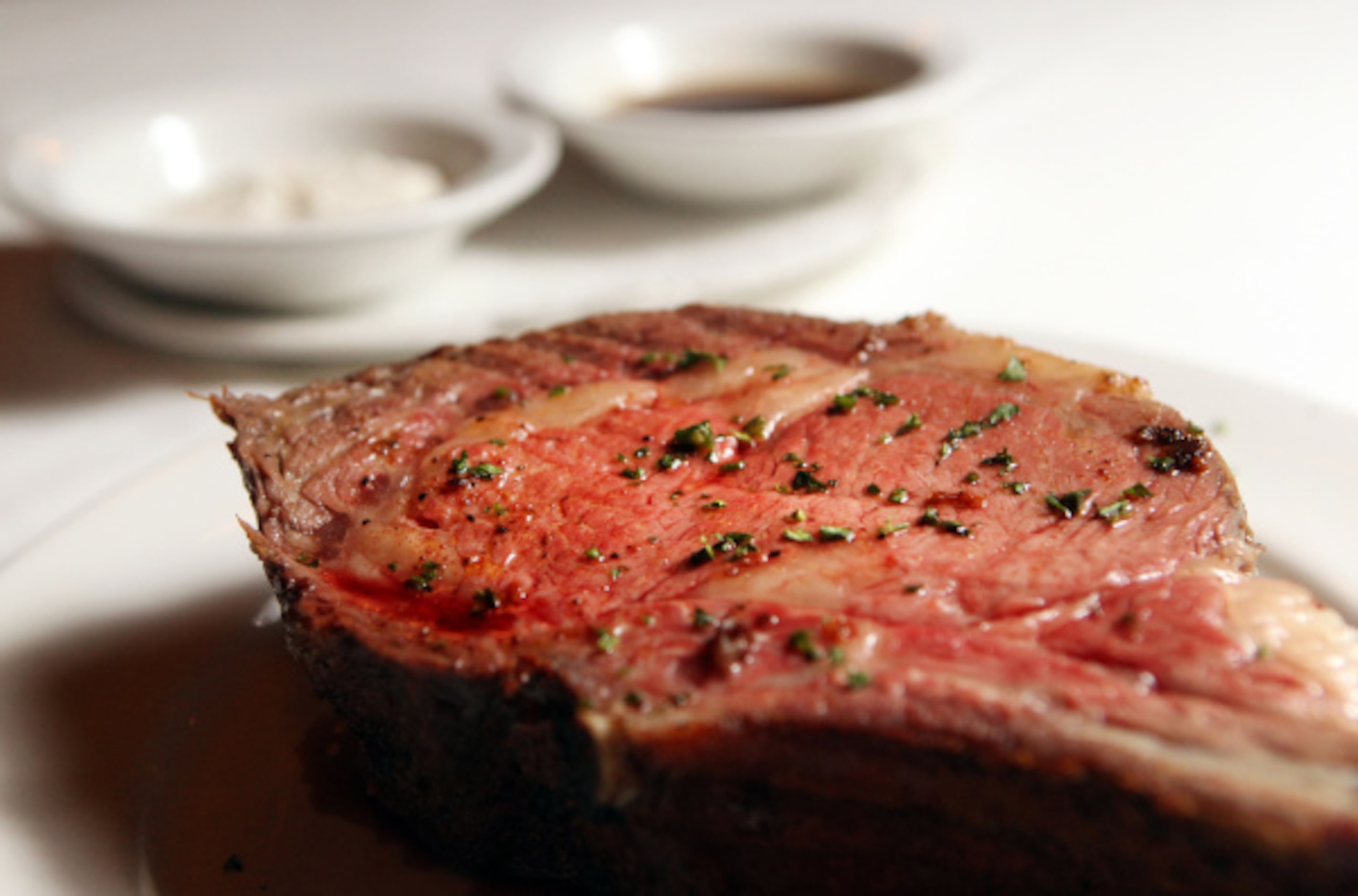 A massive prime rib is one of the many treats in store at Al Biernat’s -- if you’re lucky:...