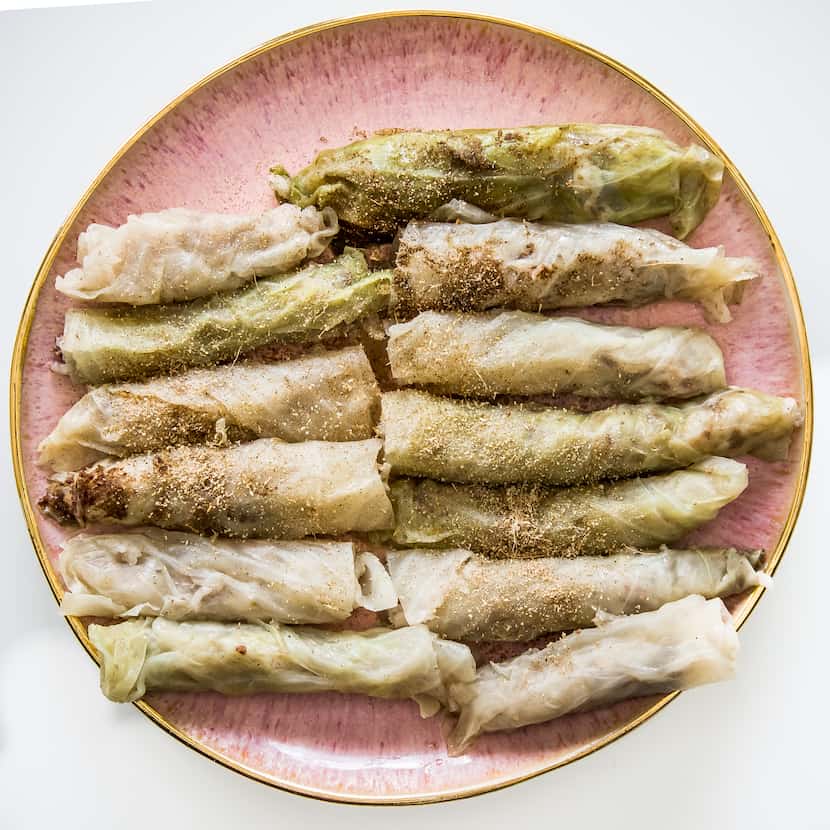 Malfouf (Cabbage Rolls) are a common dish in Jordan.