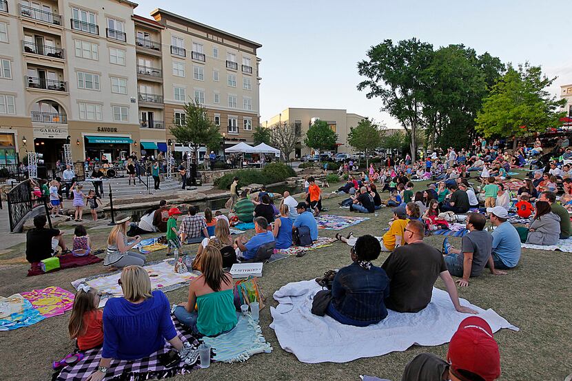 A file photo at Watters Creek in Allen on Aug. 24, 2019, shows a large crowd listening to...