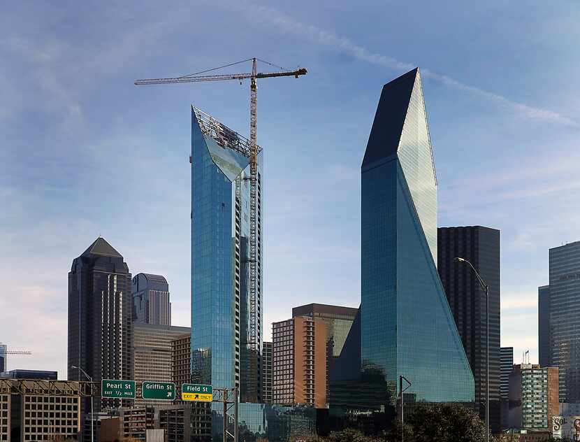 The 45-story Amli Fountain Place tower in downtown Dallas is the tallest building since the...