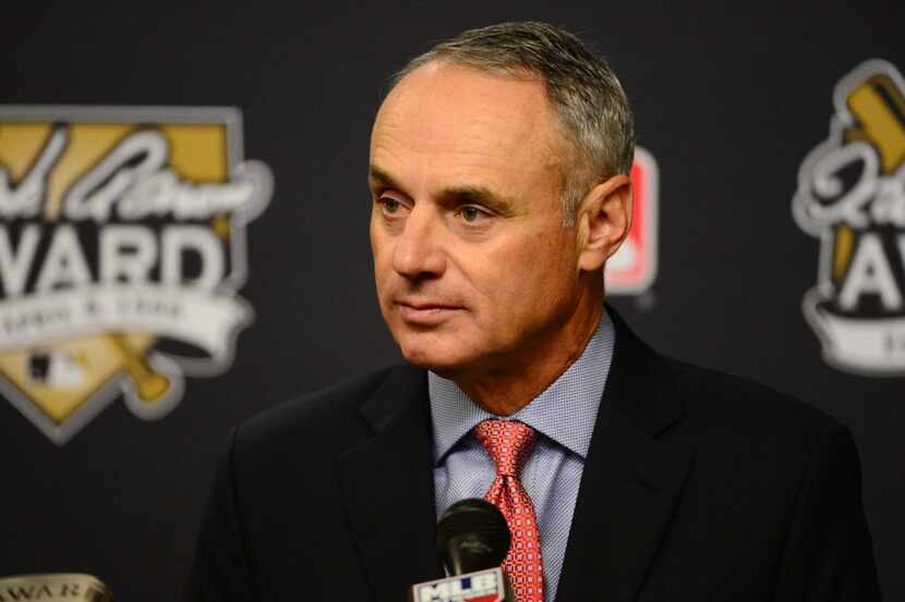 Oct 31, 2015; New York City, NY, USA; MLB commissioner Rob Manfred before game four of the...