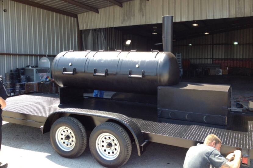 The Dallas Police Association’s custom-made smoker was used for the group’s various...