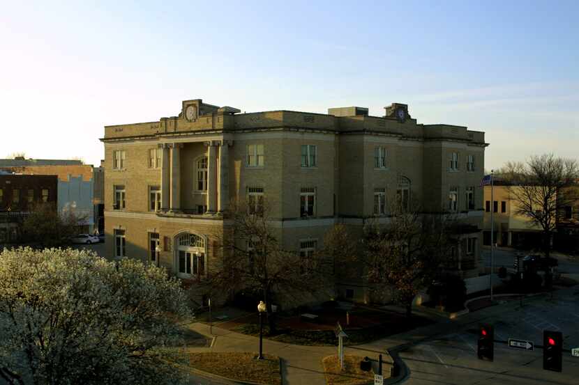 The Old Collin County Courthouse on the square in McKinney. Debate has arisen about what...