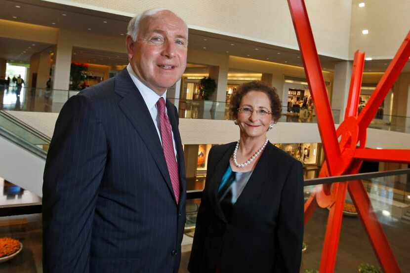 NorthPark Center  co-owners David J. Haemisegger and Nancy A. Nasher display their love of...